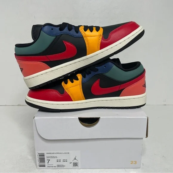 Nike Air Jordan 1 Retro Low SE WMNS “Black Multi-color” 2022 - Picture 3 of 4